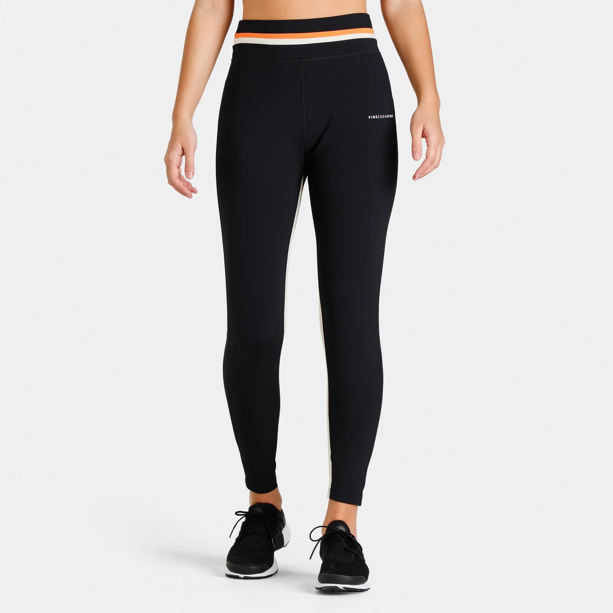 Pink Soda Sport Women's Pohl Tights Black / Dusty Orange sold by JD Sports