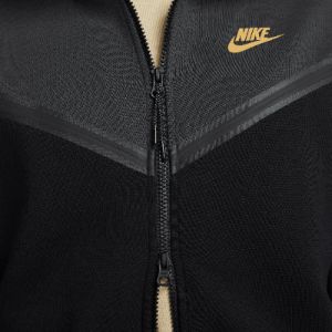 Nike Sportswear Tech Fleece Full Zip Hoodie Dark Smoke Grey / Black - Metallic Gold sold by JD Sports