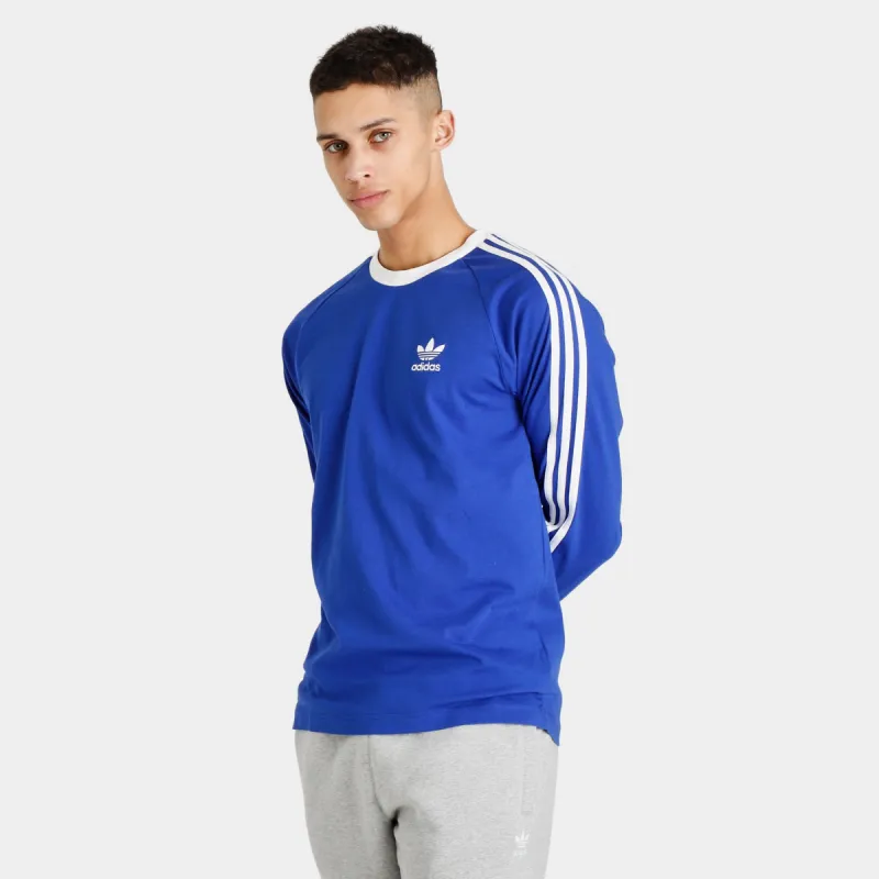 adidas Originals Adicolor 3-Stripes Long Sleeve T-shirt / Semi Lucid Blue sold by JD Sports