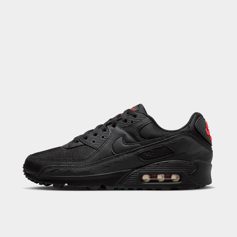 Nike Air Max 90 Black / Black - Light Crimson sold by JD Sports
