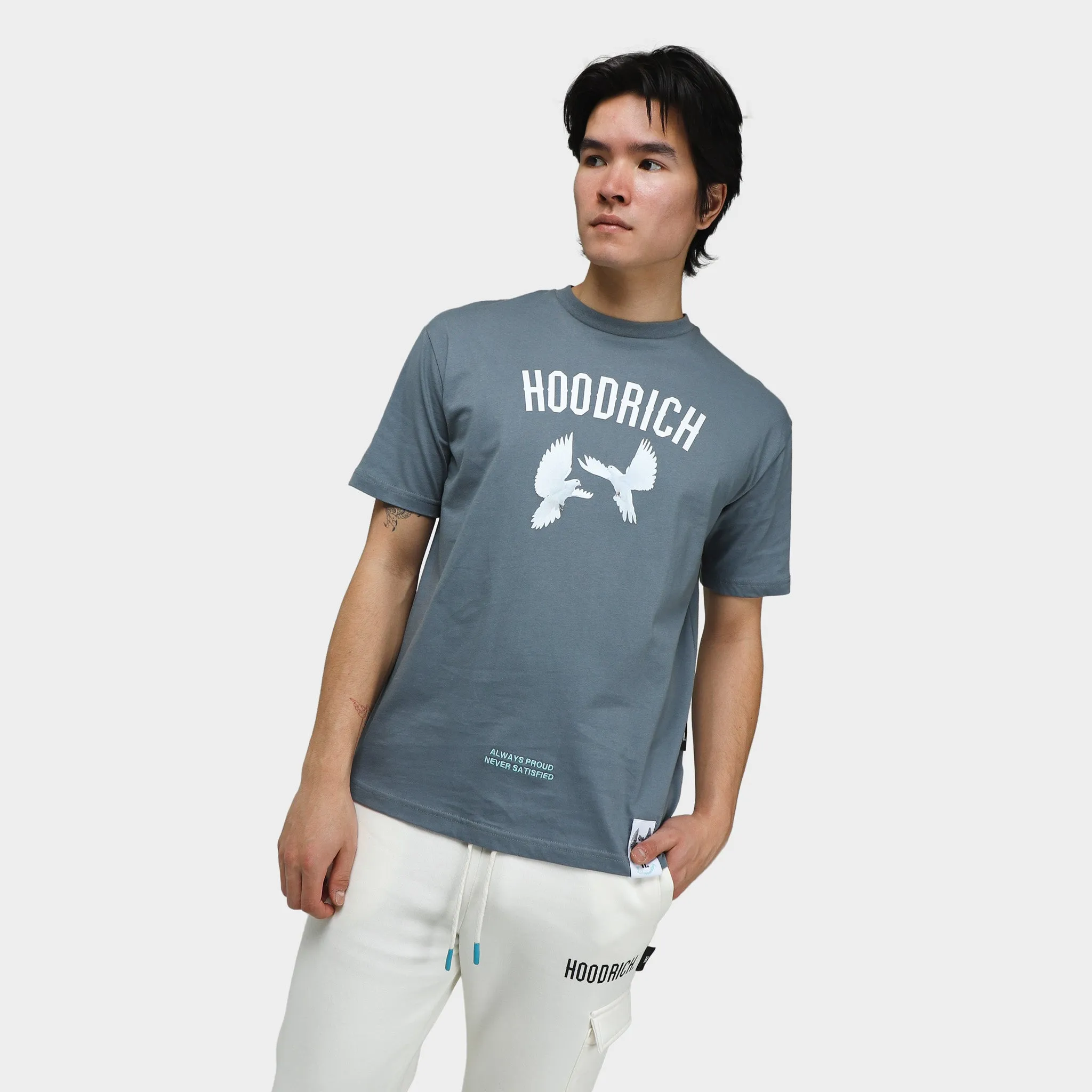 Hoodrich Take Flight V2 T-shirt Stormy Weather / White - Aqua Haze sold by JD Sports