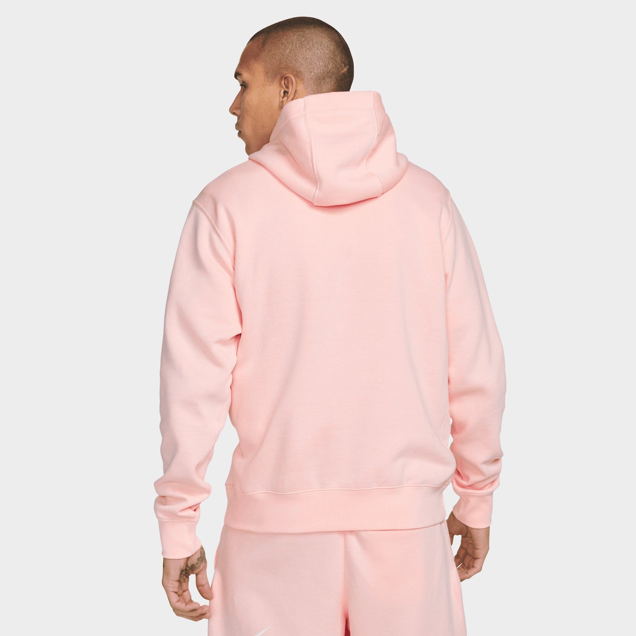 Nike Sportswear Club Fleece Pullover Hoodie Pink Bloom / White - White sold by JD Sports product image thumbnail 2