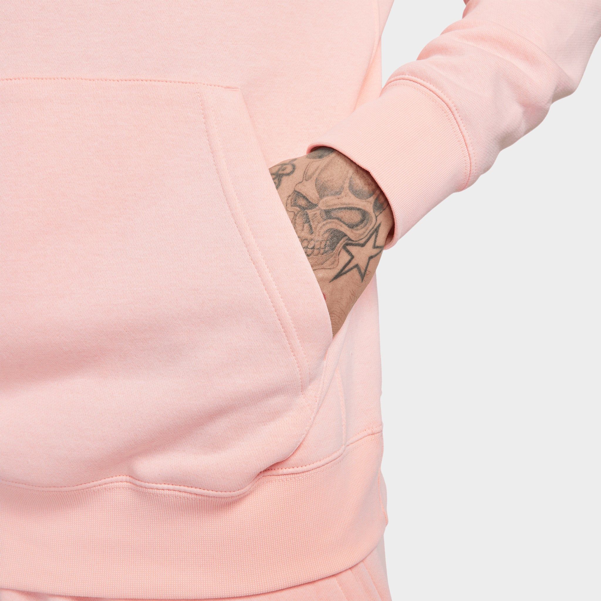 Nike Sportswear Club Fleece Pullover Hoodie Pink Bloom / White - White sold by JD Sports product image thumbnail 4