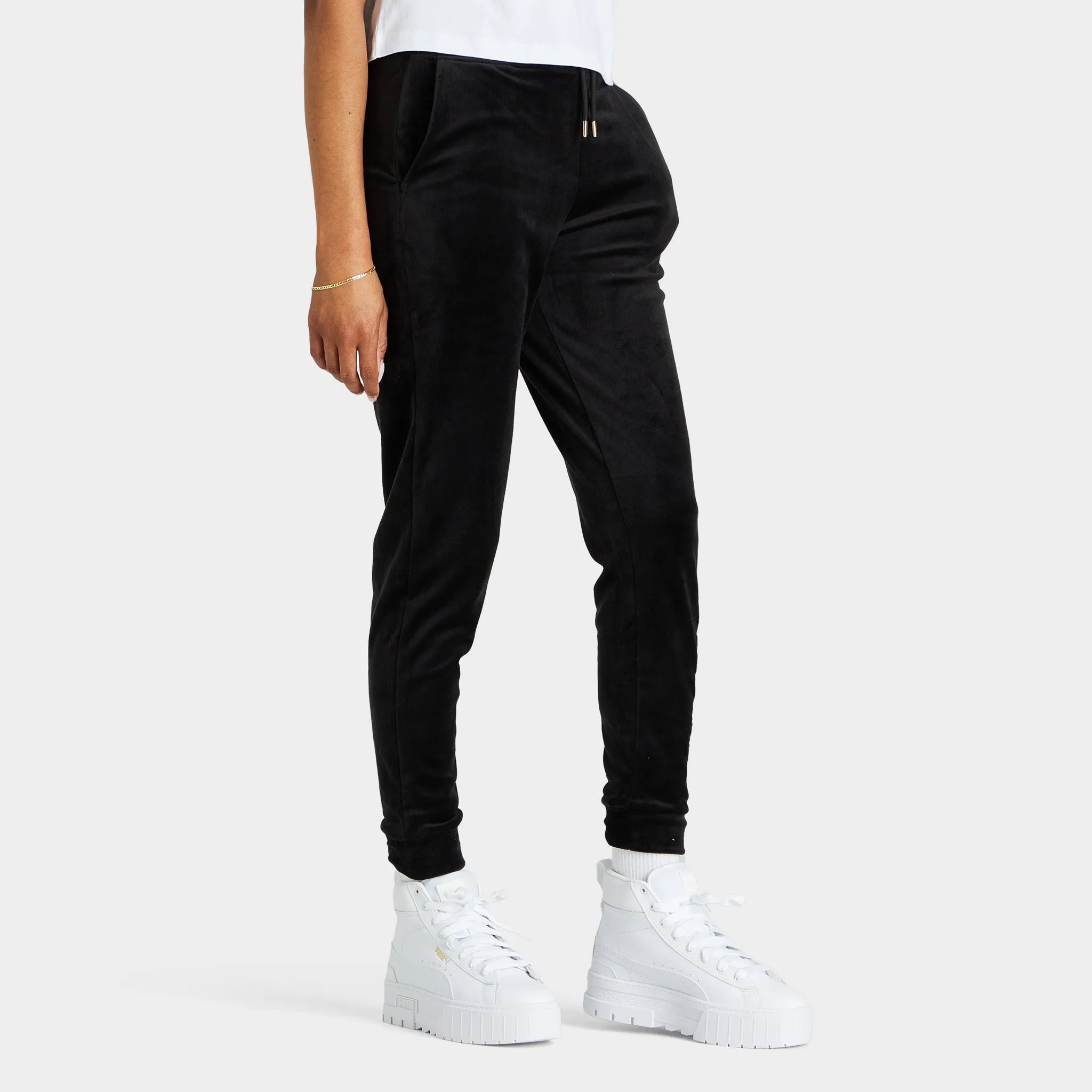 SikSilk Women's Velour Embroidered Joggers / Black sold by JD Sports product image thumbnail 4