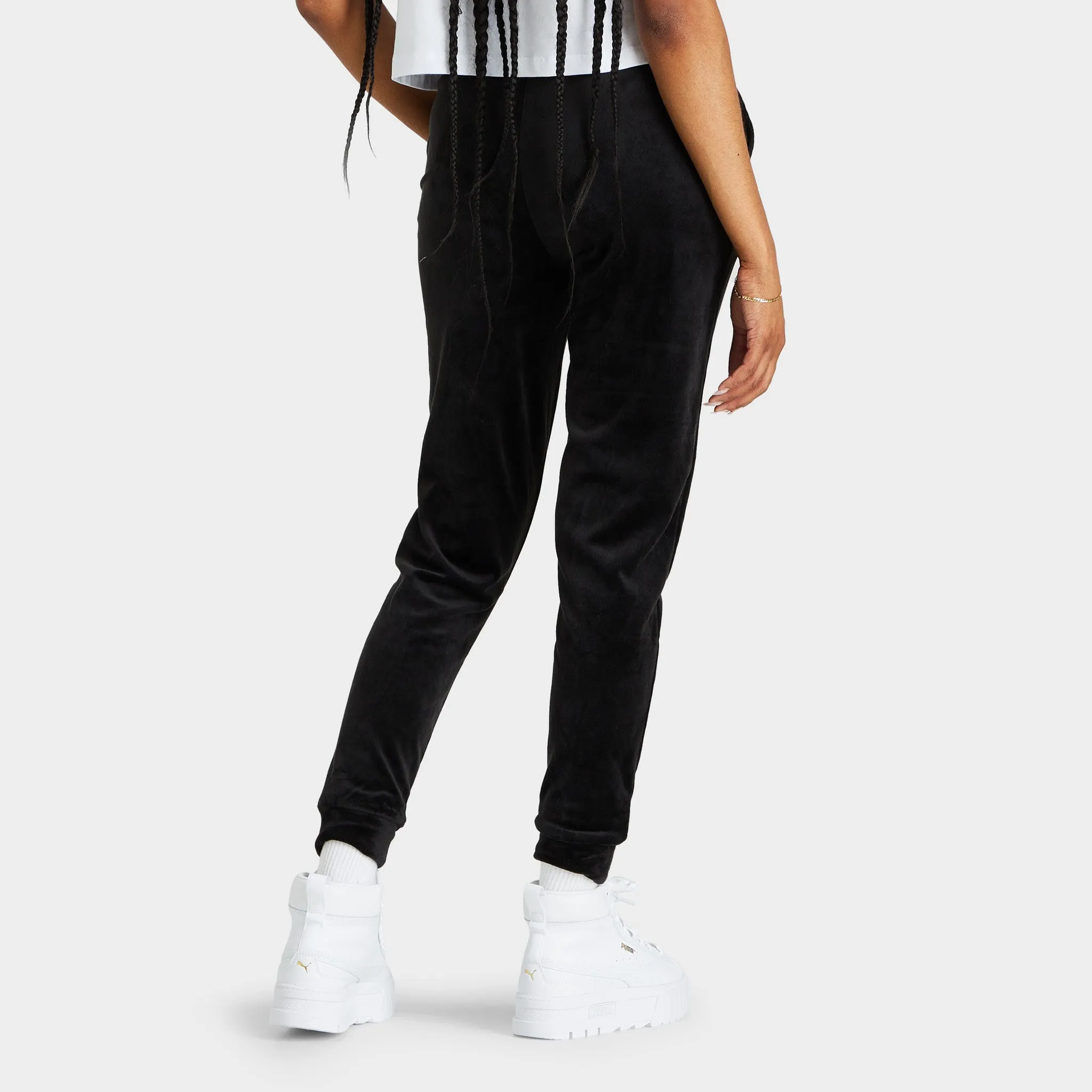 SikSilk Women's Velour Embroidered Joggers / Black sold by JD Sports product image thumbnail 2