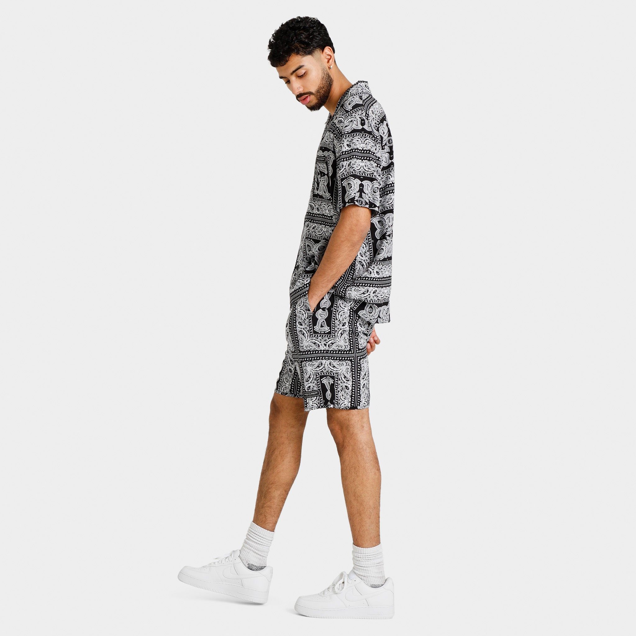 Supply & Demand Paisley Riviera Shirt Black / Grey sold by JD Sports product image thumbnail 5