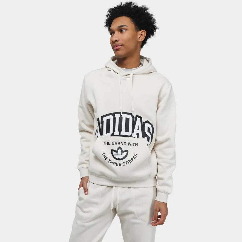 adidas Originals Varsity Fleece Pullover Hoodie / Wonder White sold by JD Sports