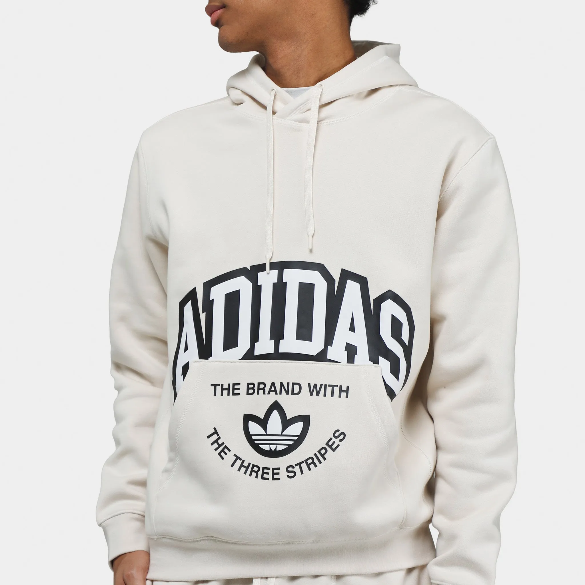 adidas Originals Varsity Fleece Pullover Hoodie / Wonder White sold by JD Sports product image thumbnail 4