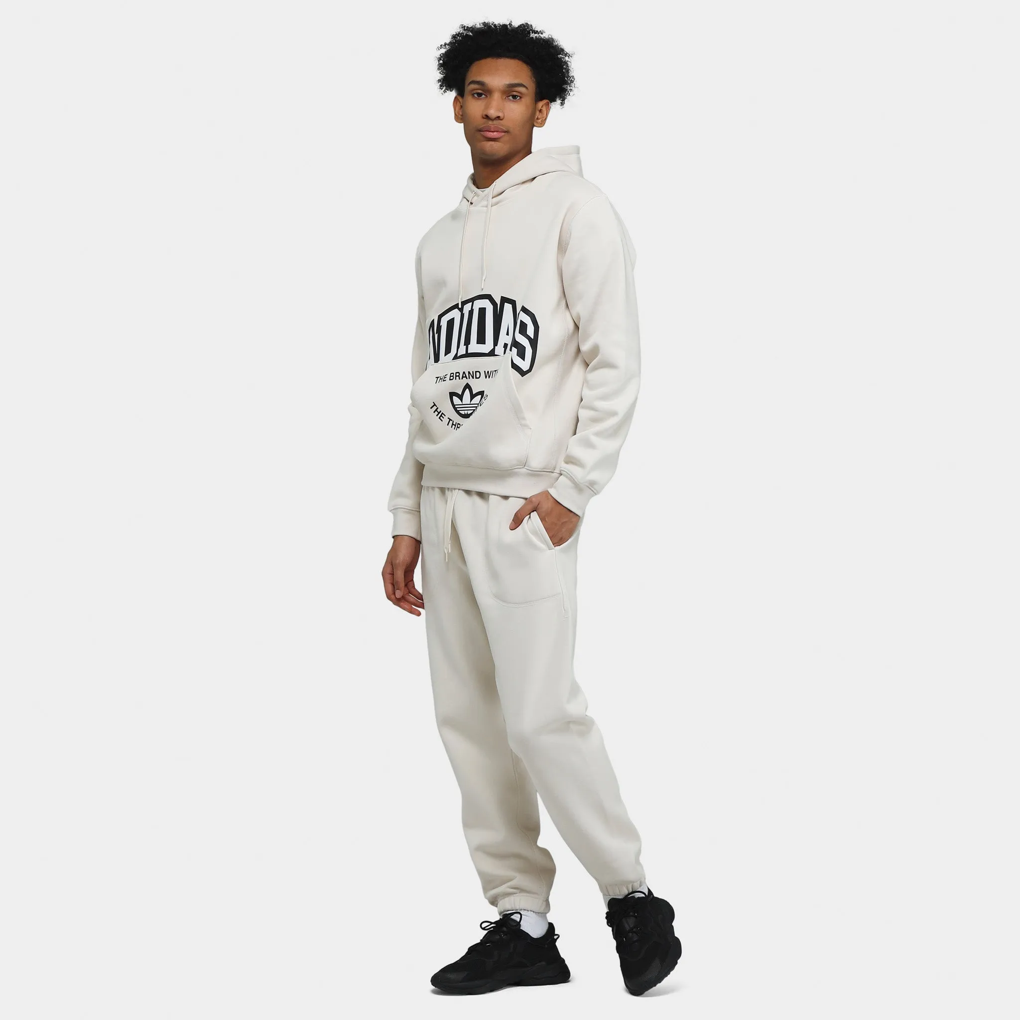 adidas Originals Varsity Fleece Pullover Hoodie / Wonder White sold by JD Sports product image thumbnail 5
