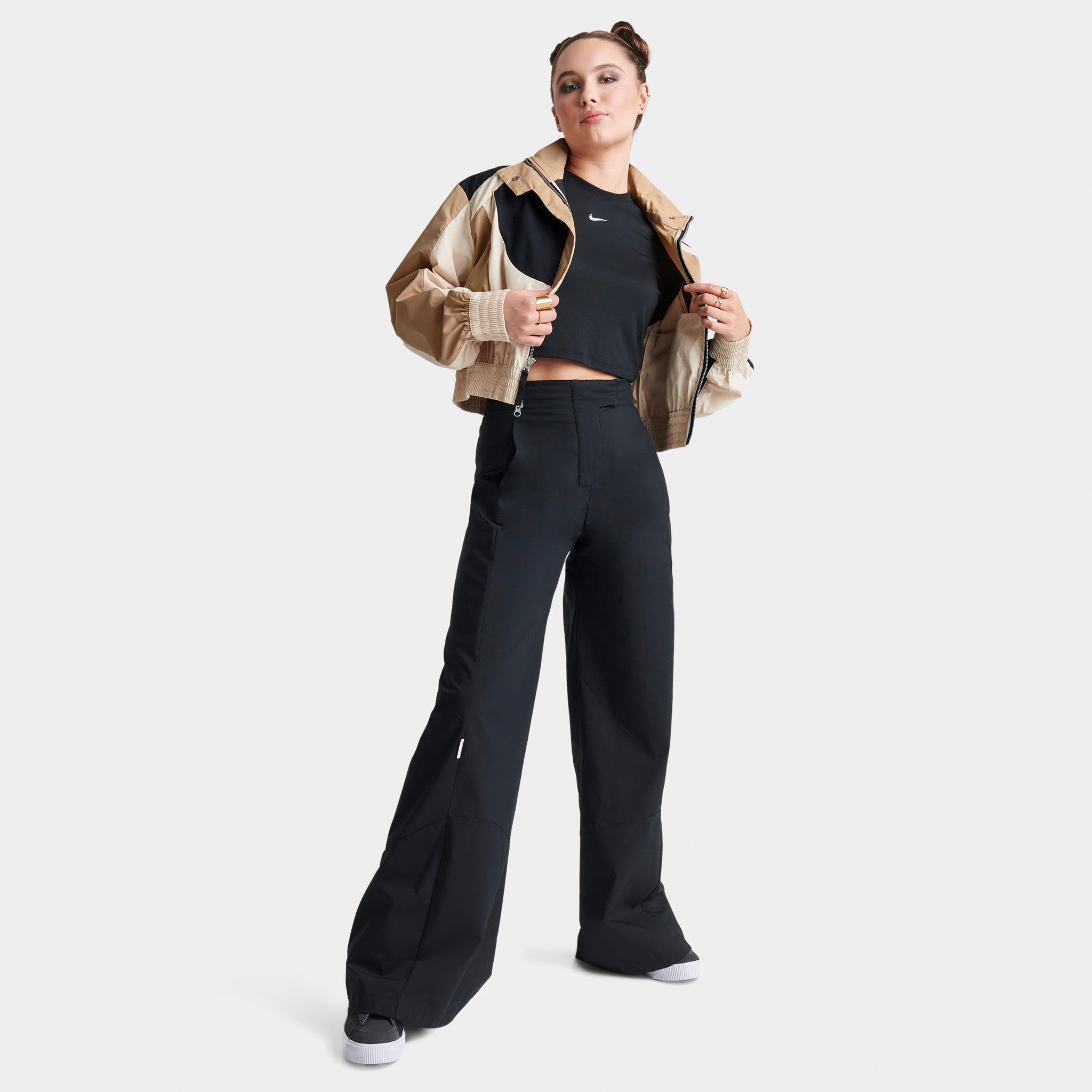 Nike Sportswear Women's Woven Jacket Hemp / Black - Sanddrift sold by JD Sports product image thumbnail 6