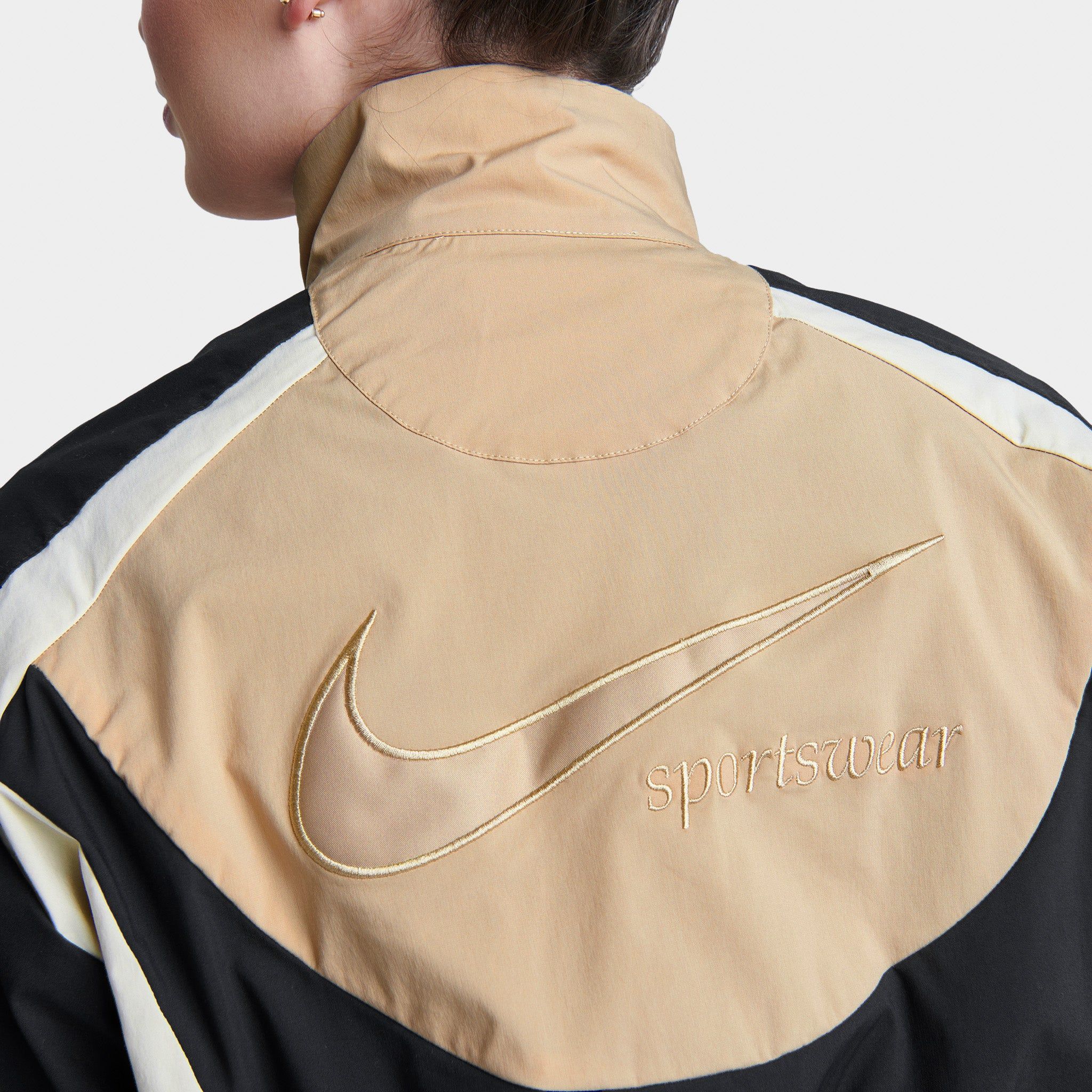 Nike Sportswear Women's Woven Jacket Hemp / Black - Sanddrift sold by JD Sports product image thumbnail 5