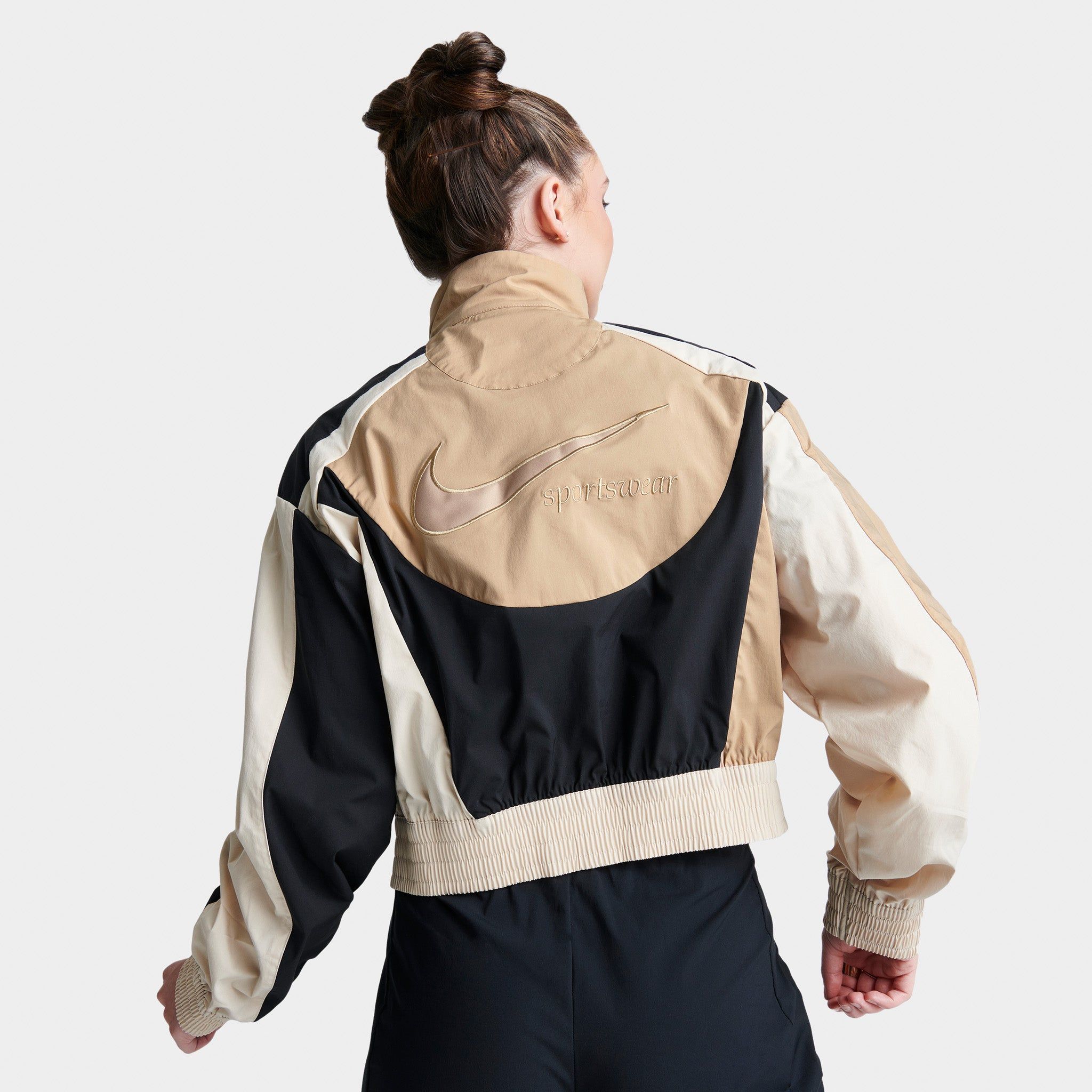 Nike Sportswear Women's Woven Jacket Hemp / Black - Sanddrift sold by JD Sports product image thumbnail 2