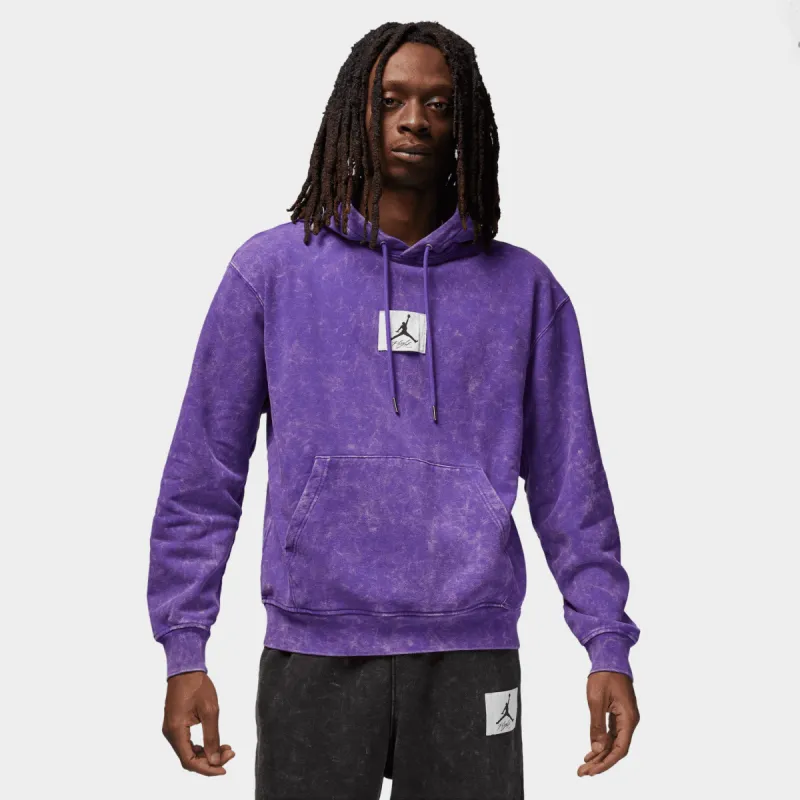 Jordan Essentials Statement Washed Fleece Pullover Hoodie / Dark Concord sold by JD Sports