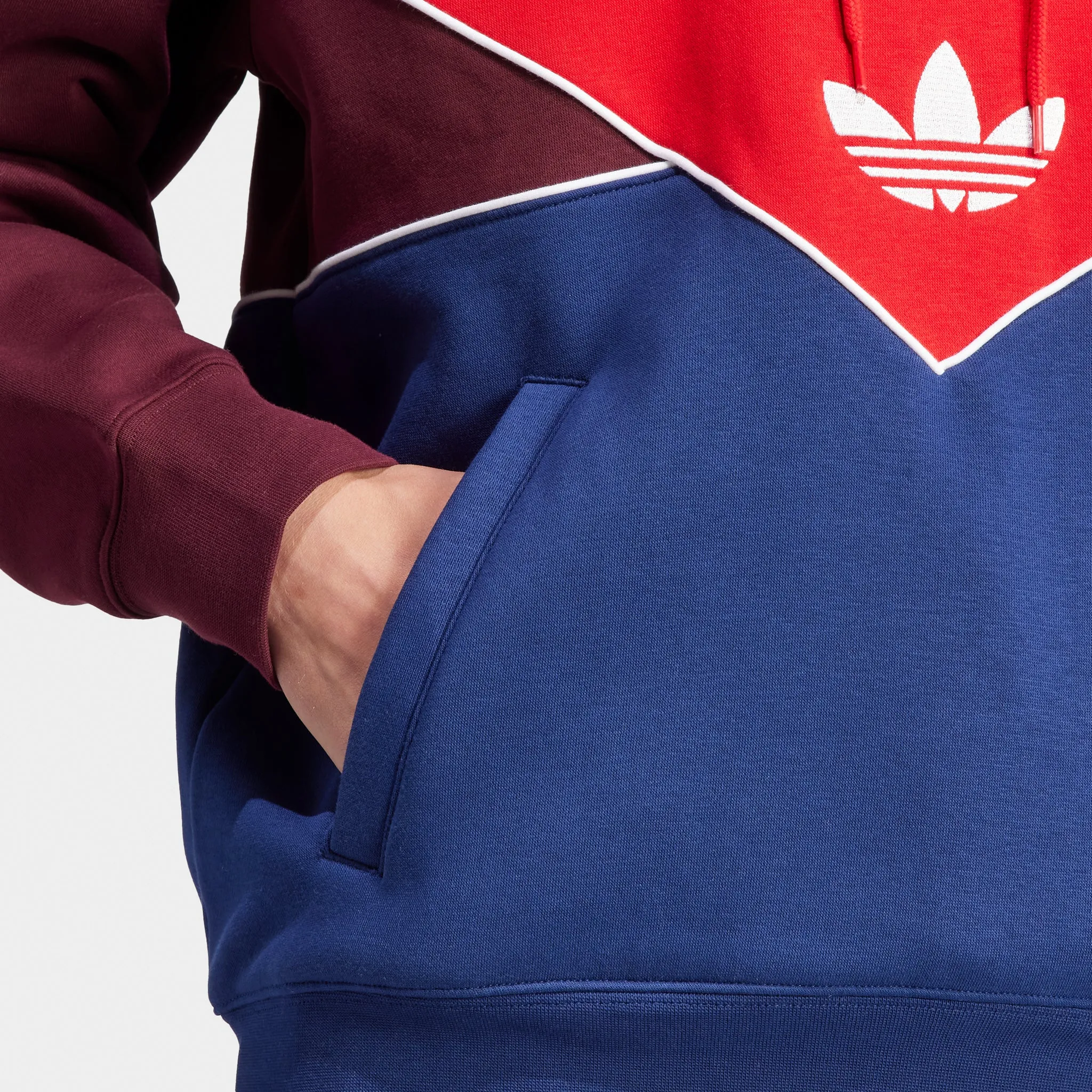 adidas Originals Adicolor Seasonal Archive Pullover Hoodie Better Scarlet / Dark Blue - Maroon sold by JD Sports product image thumbnail 4