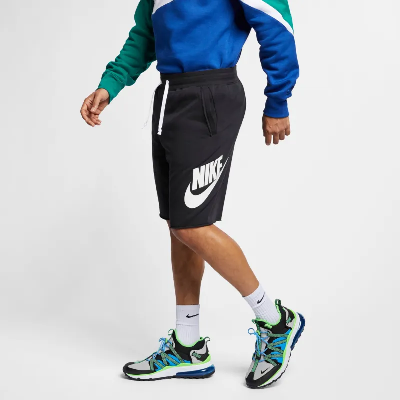 Nike Sportswear Alumni French Terry Shorts Black / White sold by JD Sports
