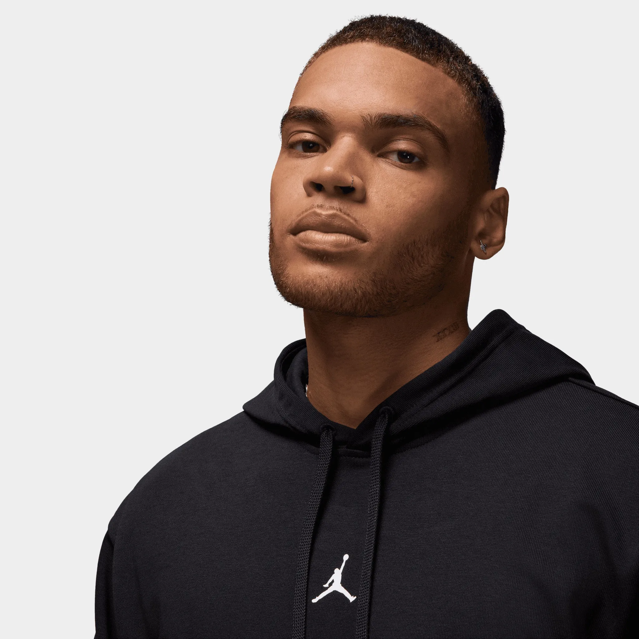 Jordan Dri-FIT Sport Crossover Fleece Pullover Hoodie Black / White sold by JD Sports product image thumbnail 4