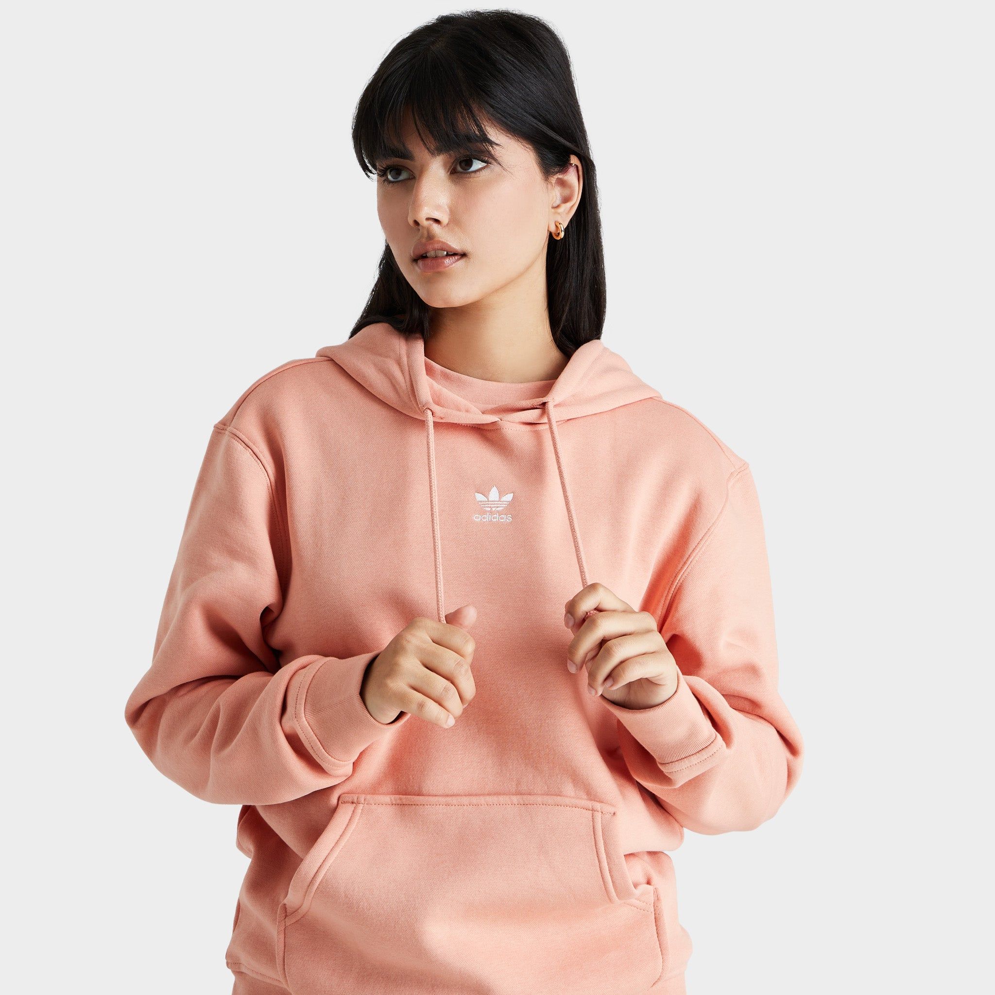 adidas Originals Women's Adicolor Essentials Fleece Pullover Hoodie / Ambient Blush sold by JD Sports