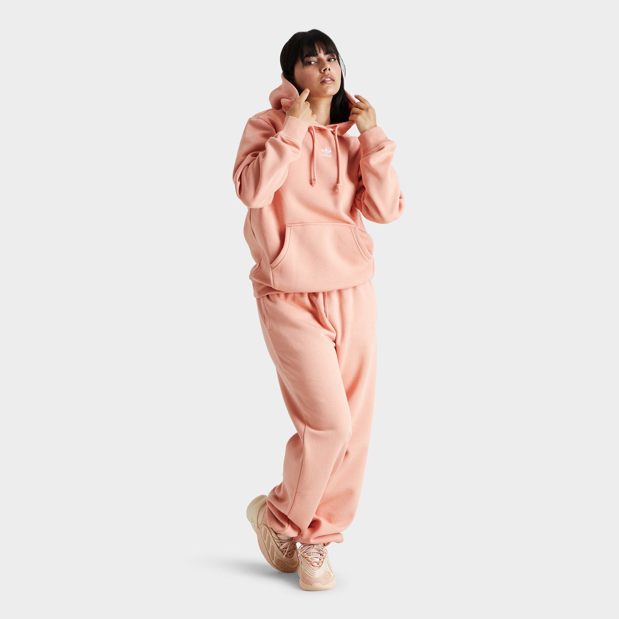 adidas Originals Women's Adicolor Essentials Fleece Pullover Hoodie / Ambient Blush sold by JD Sports product image thumbnail 5