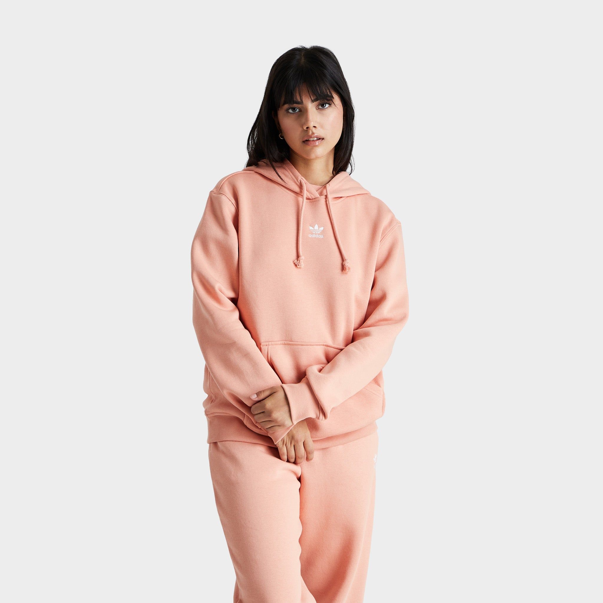 adidas Originals Women's Adicolor Essentials Fleece Pullover Hoodie / Ambient Blush sold by JD Sports product image thumbnail 3