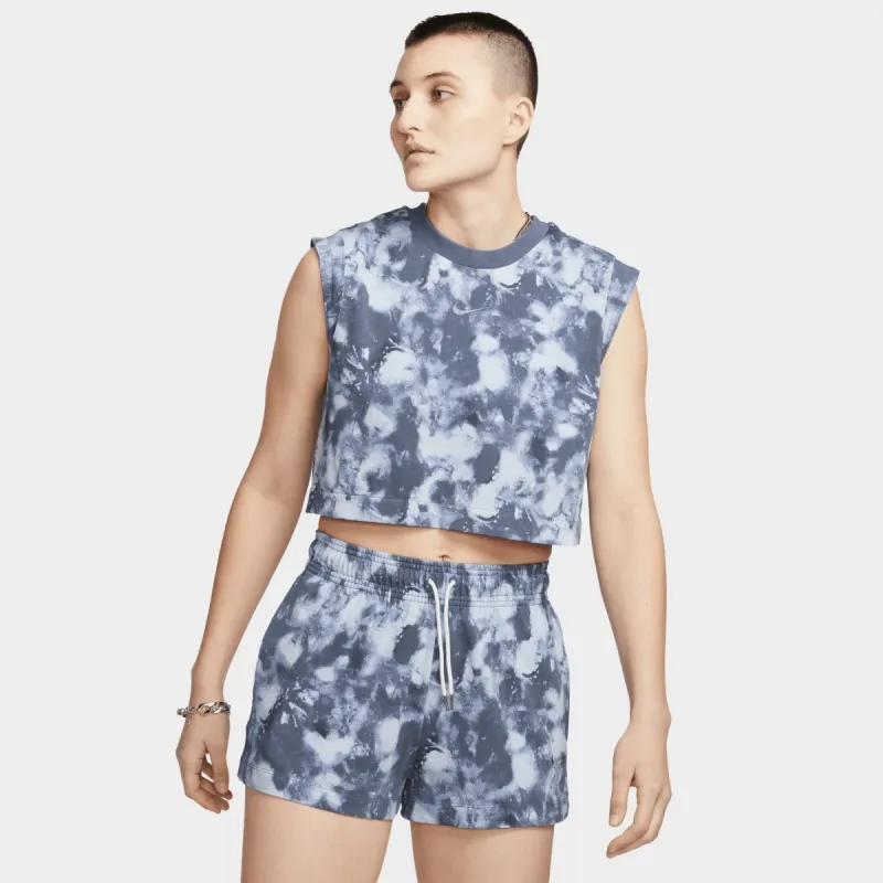 Nike Sportswear Women's Jersey Wave-Dye Tank Top Gridiron / Diffused Blue made by Nike