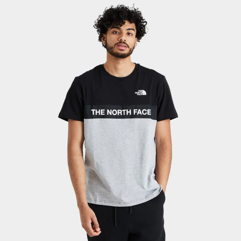 The North Face Color Blocked T-shirt TNF Light Grey Heather / TNF Black sold by JD Sports
