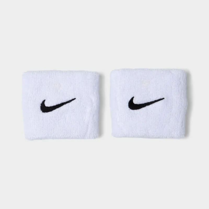 Nike Swoosh Wristbands White / Black sold by JD Sports