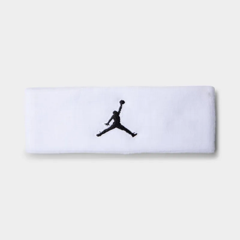 Jordan Dri-FIT Jumpman Headband White / Black sold by JD Sports