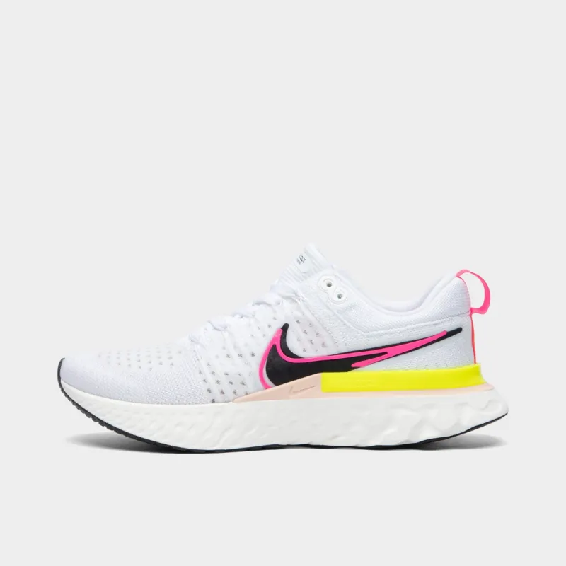 Nike React Infinity Run Flyknit 2 White / Sail - Pink Blast sold by JD Sports