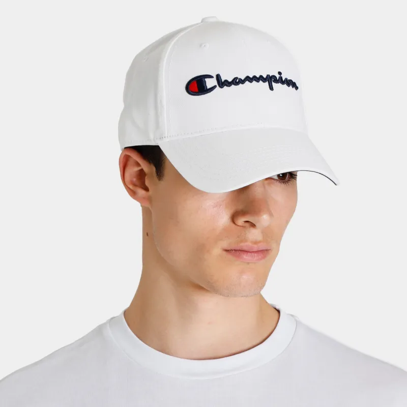 Champion Classic Script Baseball Cap / White sold by JD Sports