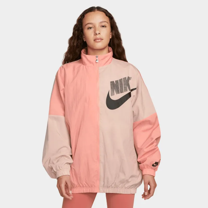 Nike Sportswear Women’s Woven Dance Jacket Crimson Bliss / Pink Oxford sold by JD Sports