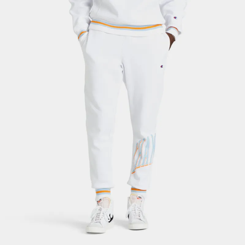 Champion Premium Reverse Weave Joggers / White sold by JD Sports