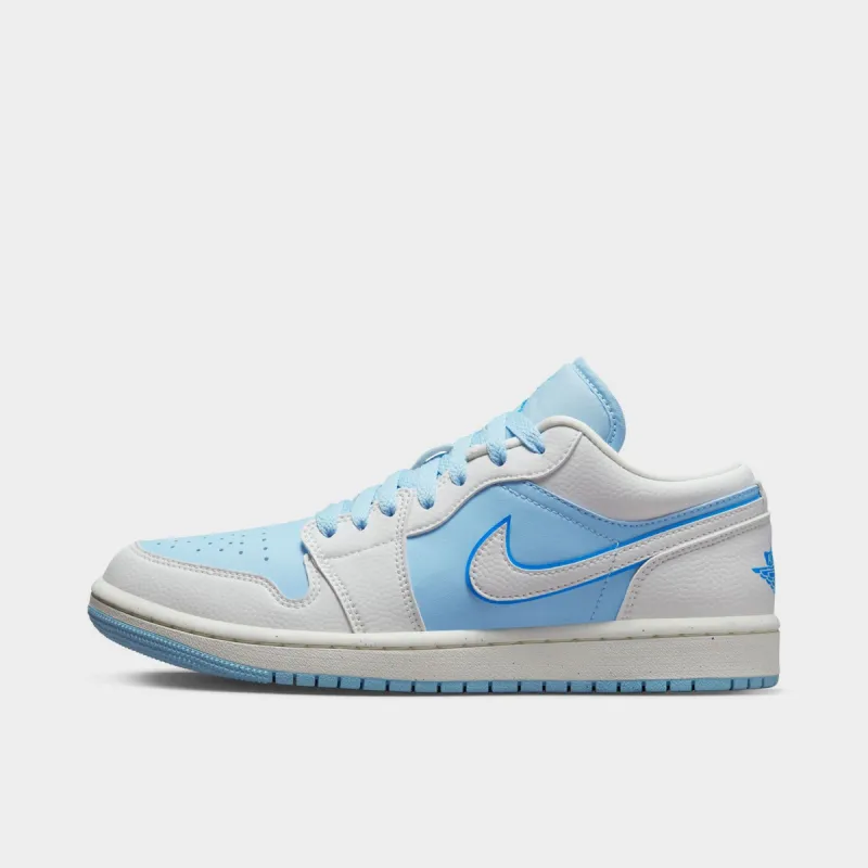 Jordan Women's 1 Low SE Sail / Dark Powder Blue - Ice sold by JD Sports