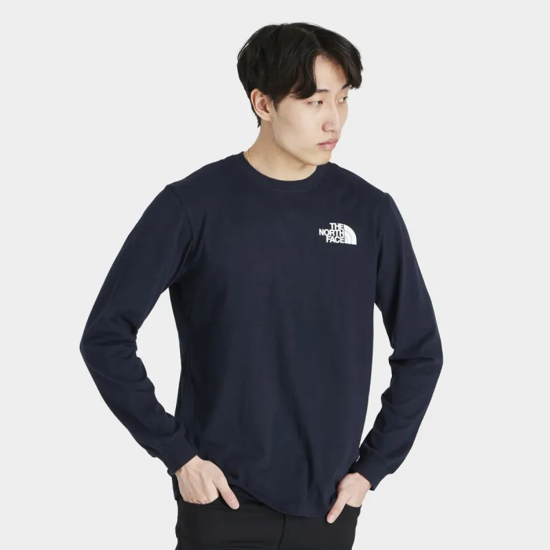 The North Face Box NSE Long Sleeve T-shirt Aviator Navy / Goblin Blue sold by JD Sports