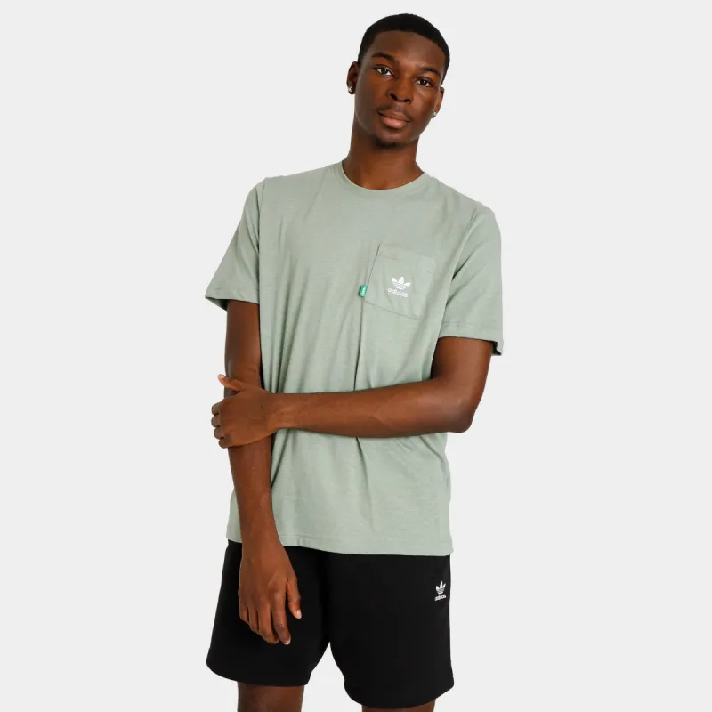 adidas Originals Essentials+ Made with Hemp T-shirt / Silver Green sold by JD Sports