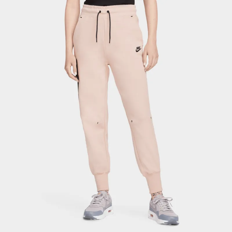 Nike Women's Sportswear Tech Fleece Essential Hi-Rise Pants Pink Oxford / Black sold by JD Sports