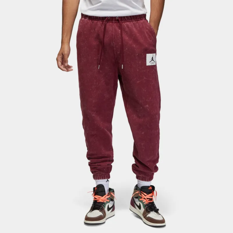 Jordan Essentials Statement Washed Fleece Pants / Cherrywood Red sold by JD Sports