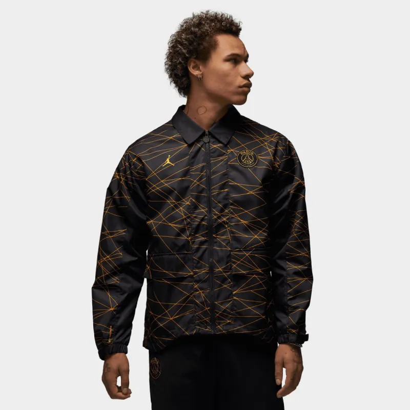 Jordan Paris Saint-Germain Anthem Jacket Black / Tour Yellow sold by JD Sports