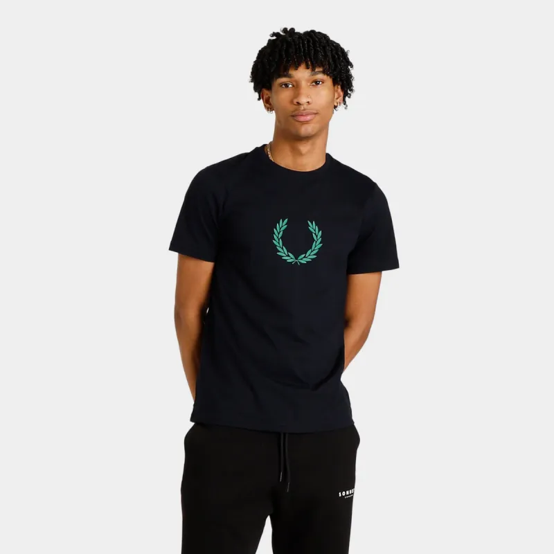 Fred Perry Laurel Wreath Graphic T-shirt / Navy sold by JD Sports