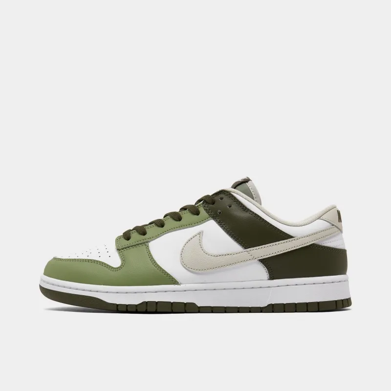 Nike Dunk Low White / Light Bone - Oil Green sold by JD Sports