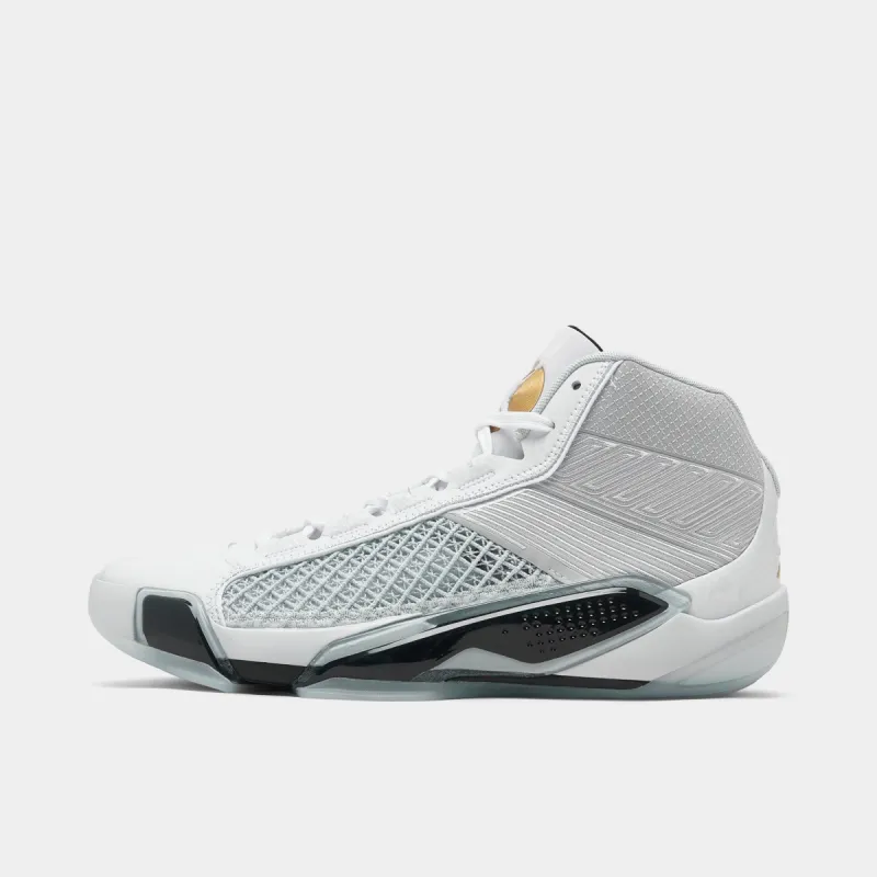 Jordan 38 White / Metallic Gold - Pure Platinum sold by JD Sports