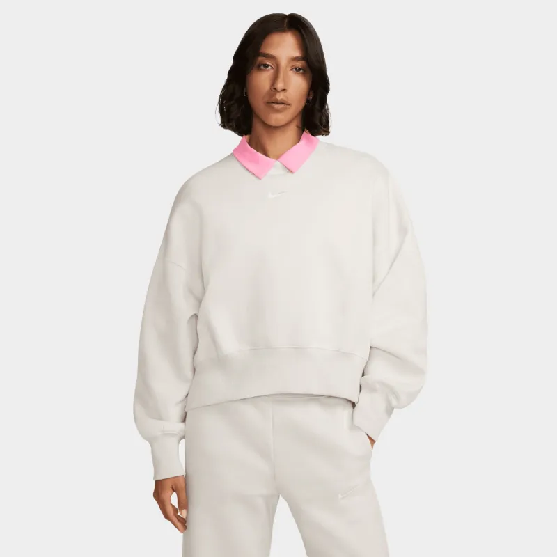 Nike Sportswear Women's Phoenix Fleece Over-Oversized Crewneck Light Orewood / Sail sold by JD Sports