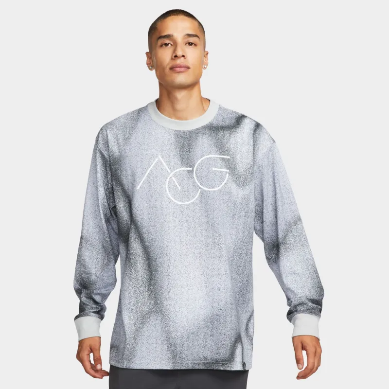 Nike ACG AOP LS T-Shirt Photon Dust / Pure Platinum / Lt Smoke Grey made by JD Sports