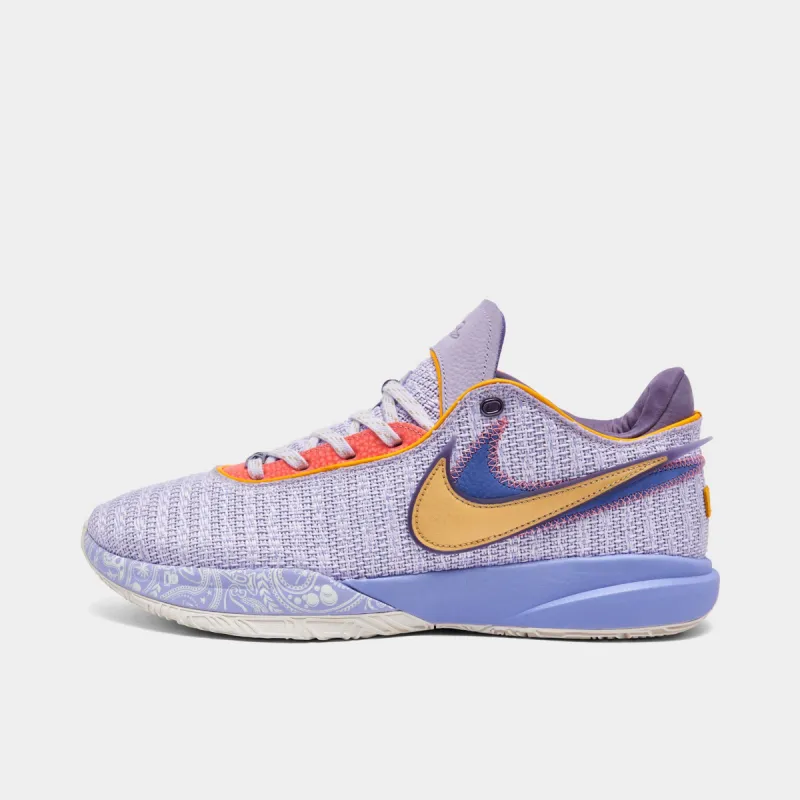 Nike LeBron 20 Violet Frost / Metallic Gold - Purple Pulse sold by JD Sports