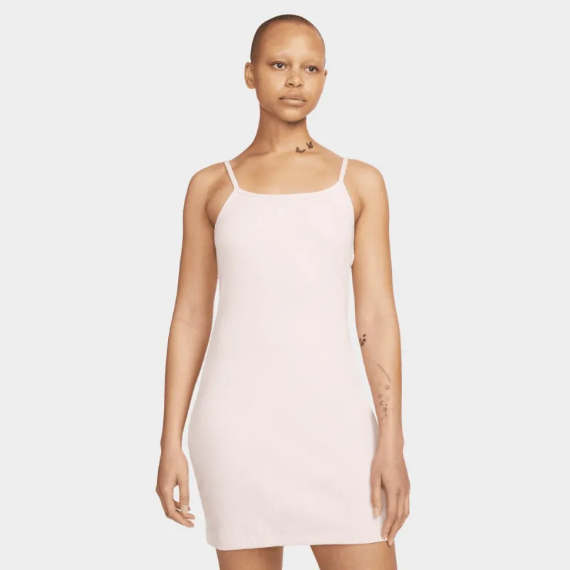 Nike Women’s Sportswear Essential Ribbed Dress Atmosphere / White made by Nike
