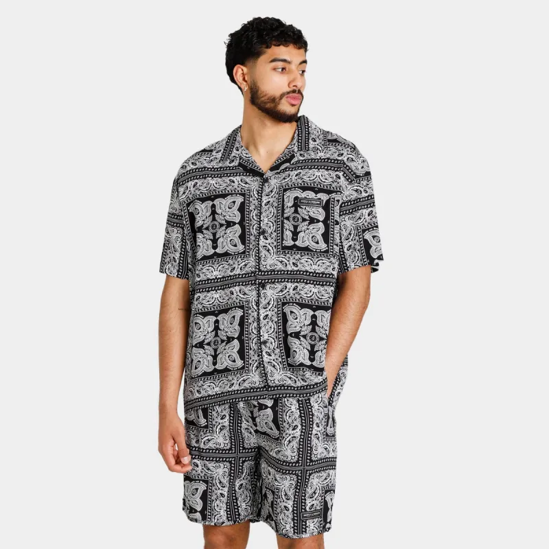 Supply & Demand Paisley Riviera Shirt Black / Grey made by JD Sports