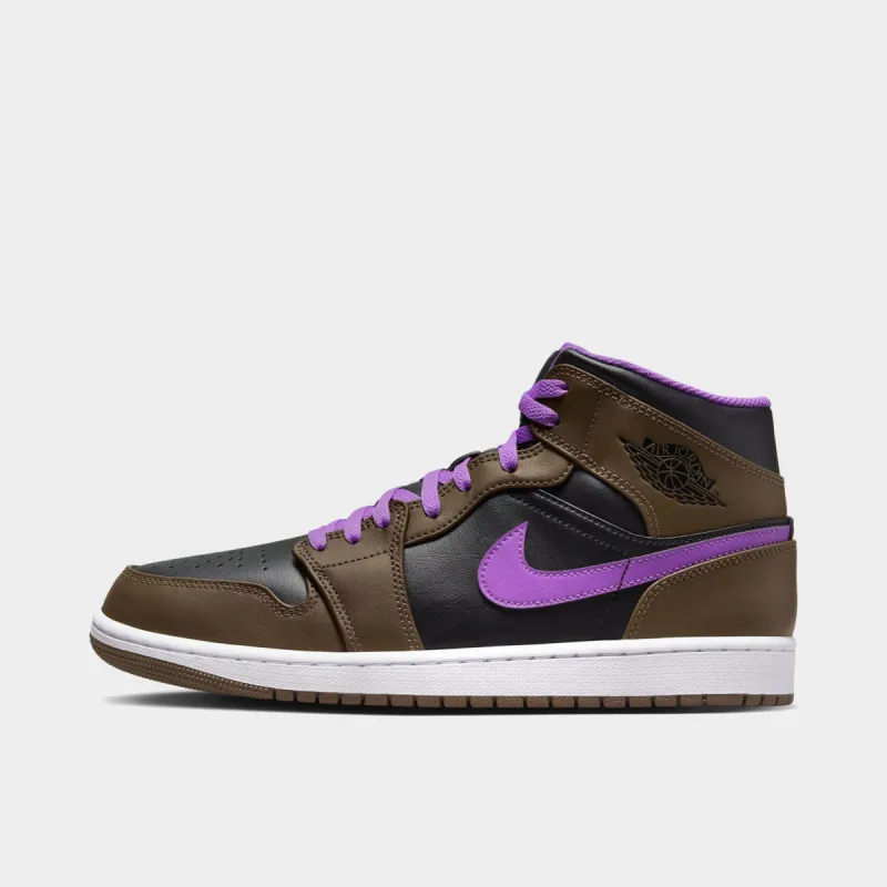 Jordan 1 Mid Palomino / White - Wild Berry sold by JD Sports