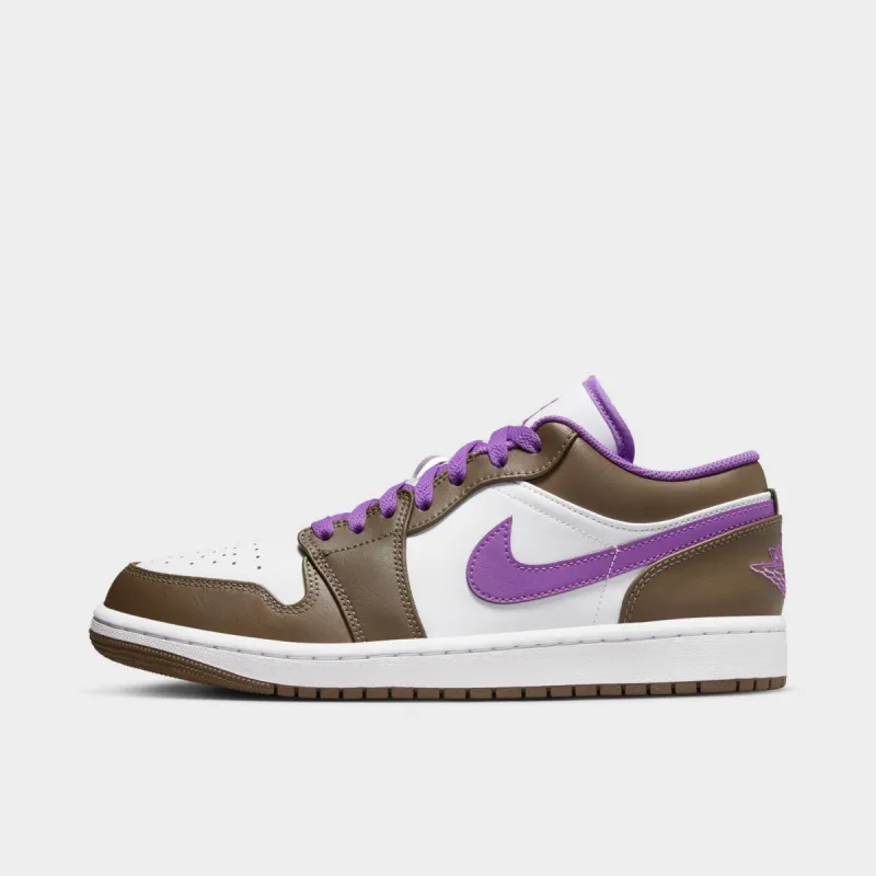 Jordan 1 Low Palomino /  Wild Berry - White sold by JD Sports