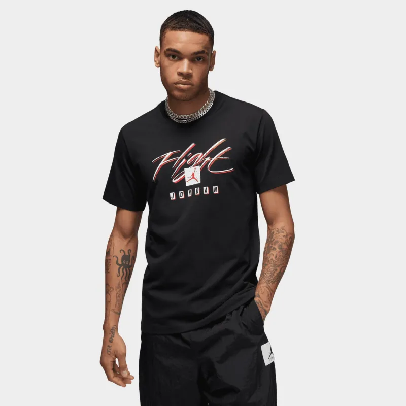 Jordan Flight Essentials T-shirt Black / Gym Red/ sold by JD Sports