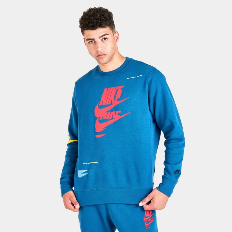 Nike Sportswear Sports Essentials+ Fleece Crew Dark Marina Blue / Black sold by JD Sports