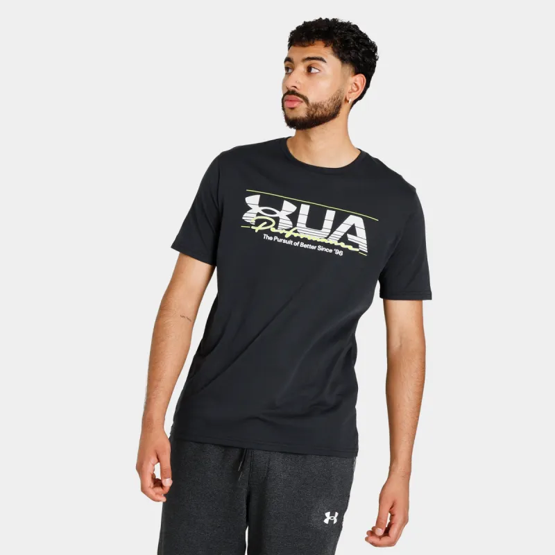 Under Armour Vintage Branded Script T-shirt Black / White sold by JD Sports